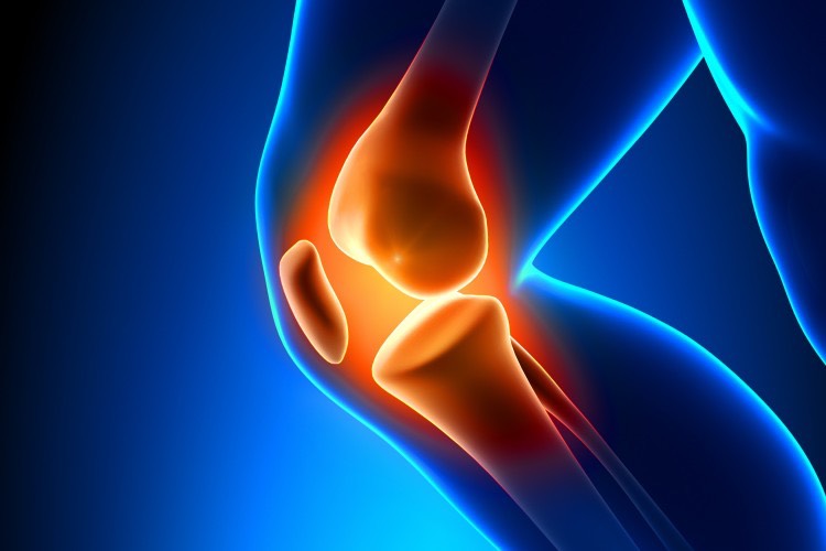 Knee Blue and Orange Glow
